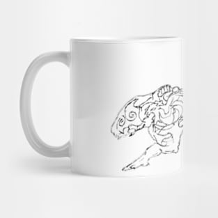 Tiger and bird Mug